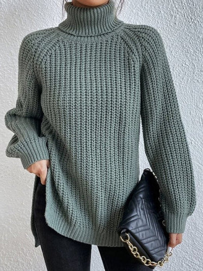 Amelie | Oversized grofgebreide damestrui met col