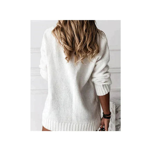 Katharina | Zachte oversized lange damestrui met V-hals