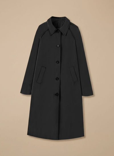 Johanna | Lange elegante dames trenchcoat met zijzakken