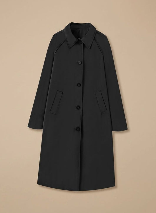 Johanna | Lange elegante dames trenchcoat met zijzakken