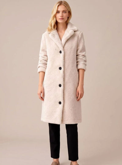 Clara | Lange oversized dames pluche mantel