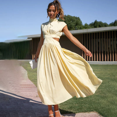 Daniela | Dames midijurk met cut-out voor elke gelegenheid