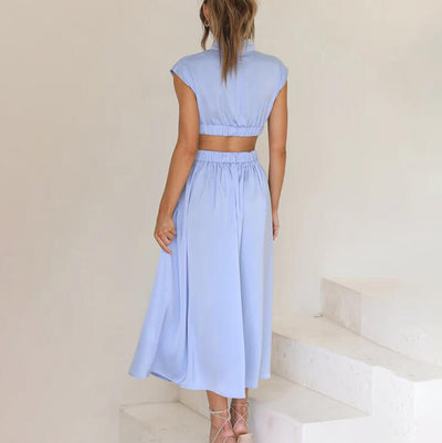 Daniela | Dames midijurk met cut-out voor elke gelegenheid