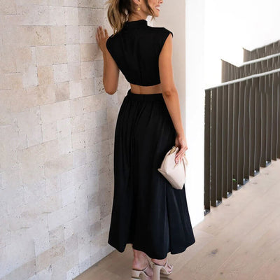 Daniela | Dames midijurk met cut-out voor elke gelegenheid