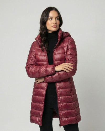 Johanna | Ultralichte slim-fit dames donsjas met capuchon
