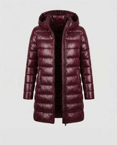 Annika | Ultralichte dames donsjas met slim fit en capuchon