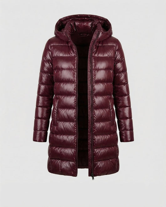 Annika | Ultralichte dames donsjas met slim fit en capuchon