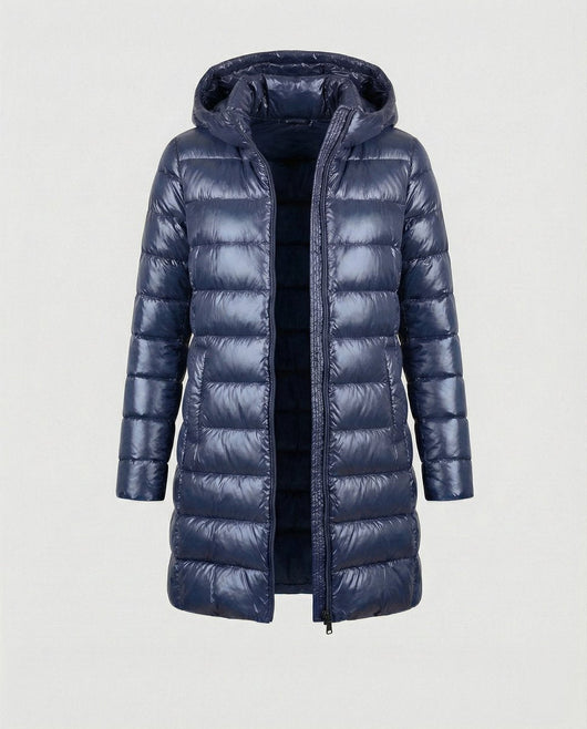Annika | Ultralichte dames donsjas met slim fit en capuchon