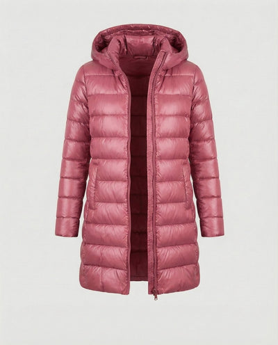 Annika | Ultralichte dames donsjas met slim fit en capuchon