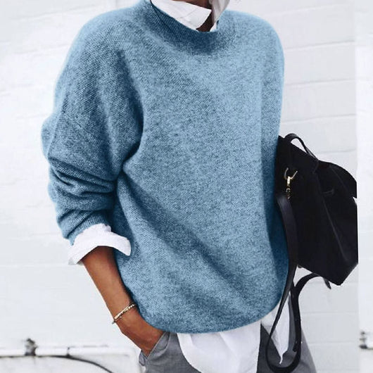 Annika | Oversized dames wollen trui met ronde hals