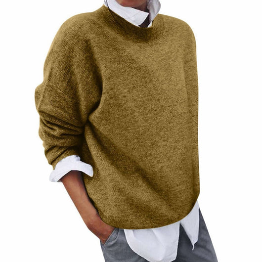 Annika | Oversized dames wollen trui met ronde hals