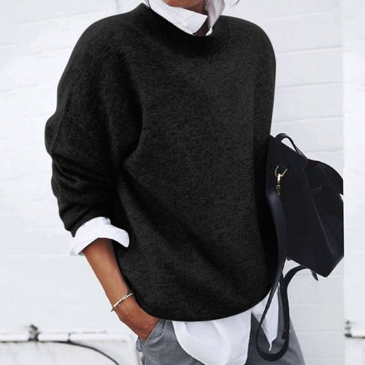 Annika | Oversized dames wollen trui met ronde hals