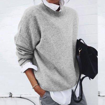 Annika | Oversized dames wollen trui met ronde hals