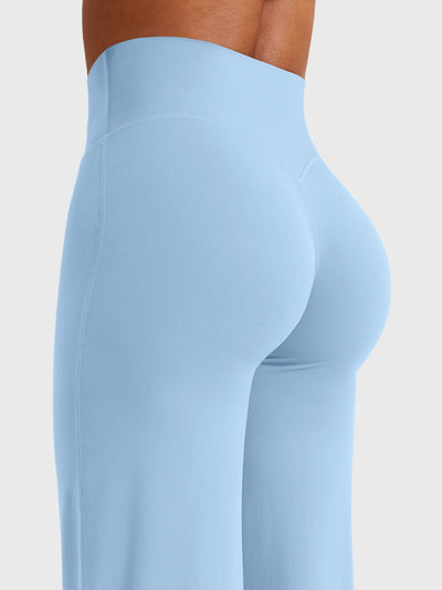 Doris | Dames zomerbroek met wijd uitlopende pijp en hoge taille