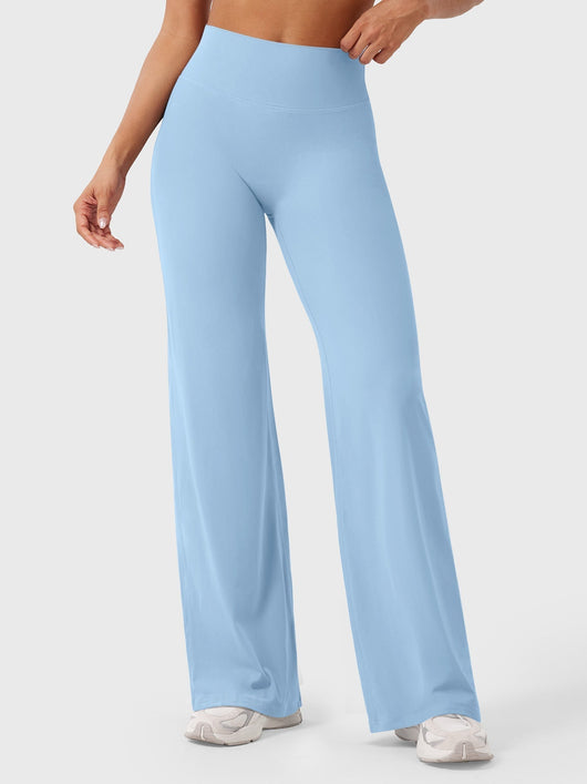 Doris | Dames zomerbroek met wijd uitlopende pijp en hoge taille