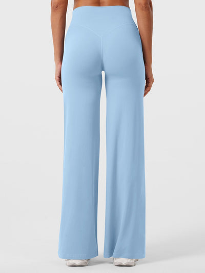 Doris | Dames zomerbroek met wijd uitlopende pijp en hoge taille