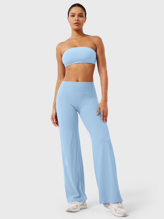 Doris | Dames zomerbroek met wijd uitlopende pijp en hoge taille