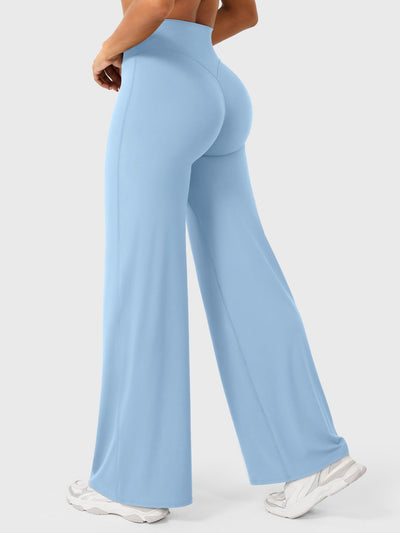 Doris | Dames zomerbroek met wijd uitlopende pijp en hoge taille