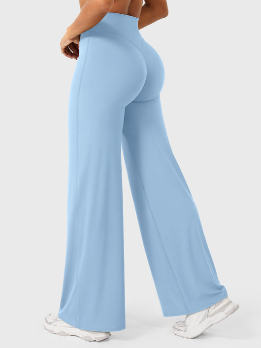 Doris | Dames zomerbroek met wijd uitlopende pijp en hoge taille
