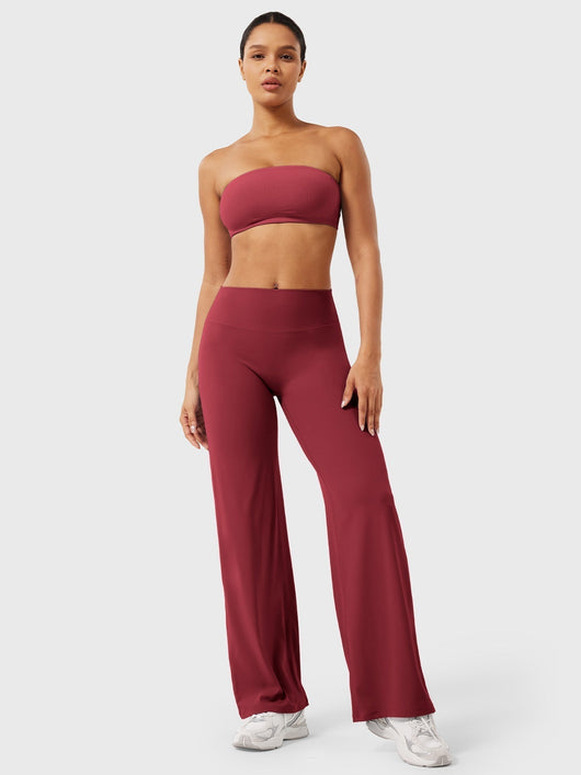 Doris | Dames zomerbroek met wijd uitlopende pijp en hoge taille