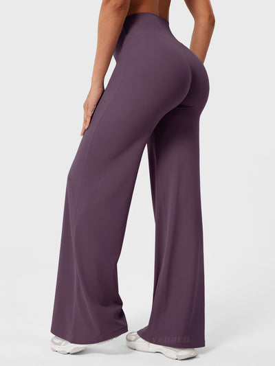 Doris | Dames zomerbroek met wijd uitlopende pijp en hoge taille