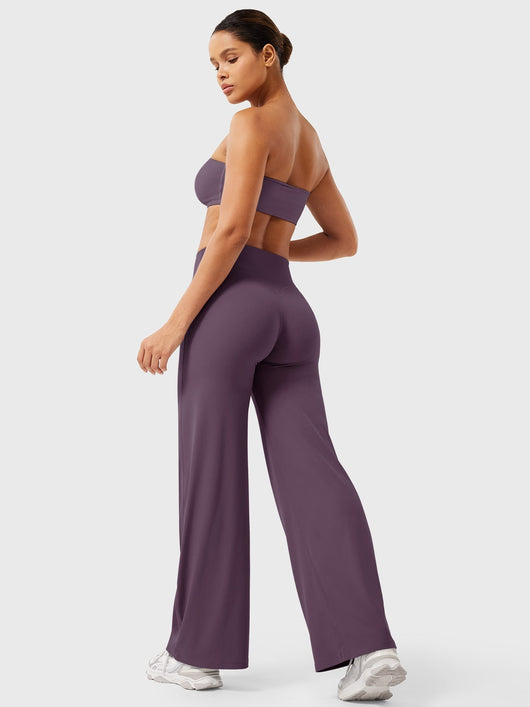 Doris | Dames zomerbroek met wijd uitlopende pijp en hoge taille