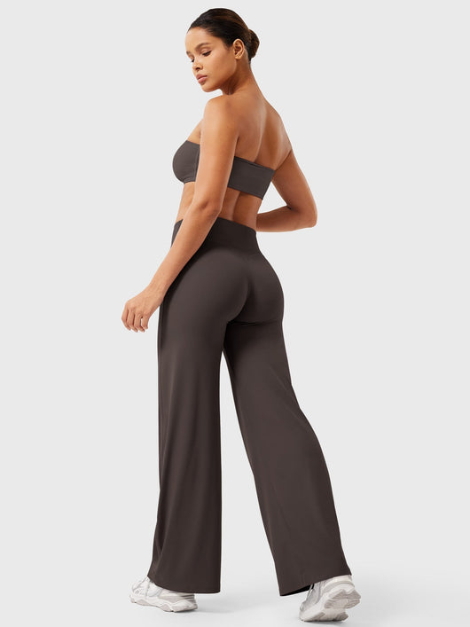 Doris | Dames zomerbroek met wijd uitlopende pijp en hoge taille