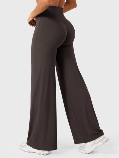 Doris | Dames zomerbroek met wijd uitlopende pijp en hoge taille