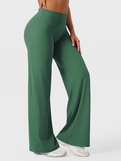 Doris | Dames zomerbroek met wijd uitlopende pijp en hoge taille