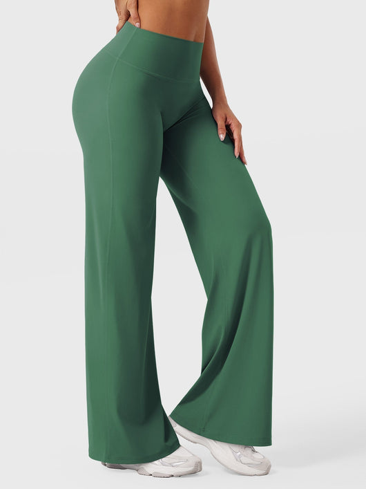 Doris | Dames zomerbroek met wijd uitlopende pijp en hoge taille