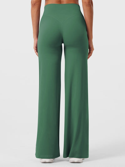 Doris | Dames zomerbroek met wijd uitlopende pijp en hoge taille