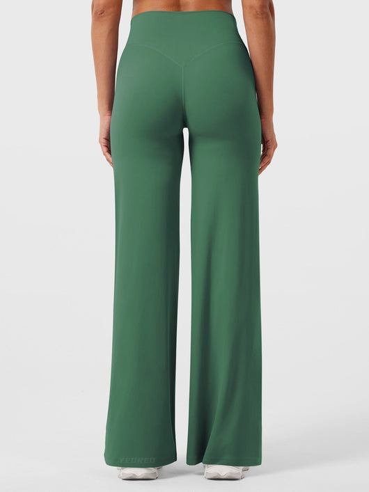 Doris | Dames zomerbroek met wijd uitlopende pijp en hoge taille