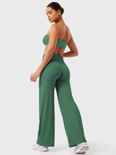 Doris | Dames zomerbroek met wijd uitlopende pijp en hoge taille