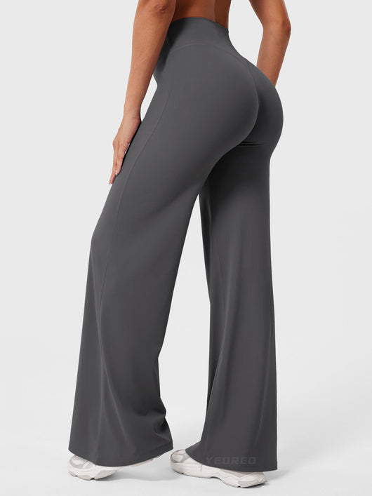 Doris | Dames zomerbroek met wijd uitlopende pijp en hoge taille