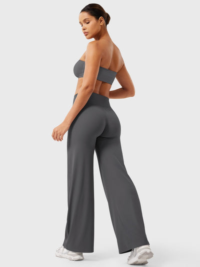 Doris | Dames zomerbroek met wijd uitlopende pijp en hoge taille