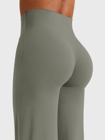 Doris | Dames zomerbroek met wijd uitlopende pijp en hoge taille