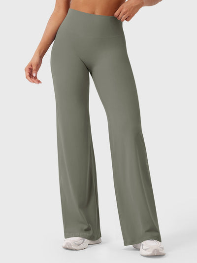 Doris | Dames zomerbroek met wijd uitlopende pijp en hoge taille