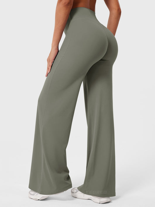 Doris | Dames zomerbroek met wijd uitlopende pijp en hoge taille