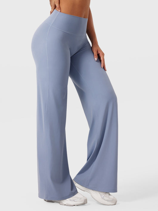 Doris | Dames zomerbroek met wijd uitlopende pijp en hoge taille