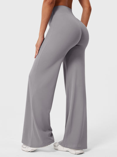 Doris | Dames zomerbroek met wijd uitlopende pijp en hoge taille