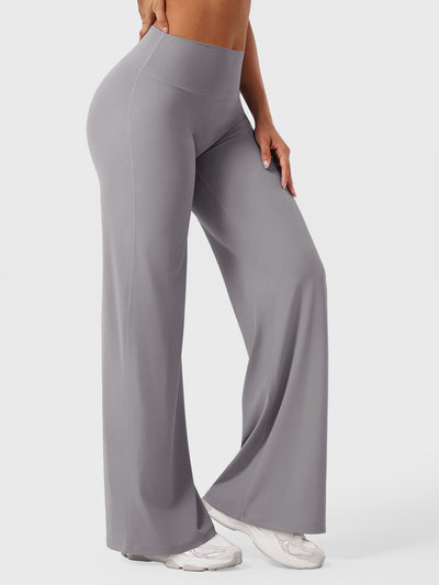 Doris | Dames zomerbroek met wijd uitlopende pijp en hoge taille