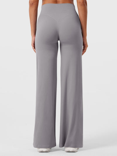 Doris | Dames zomerbroek met wijd uitlopende pijp en hoge taille