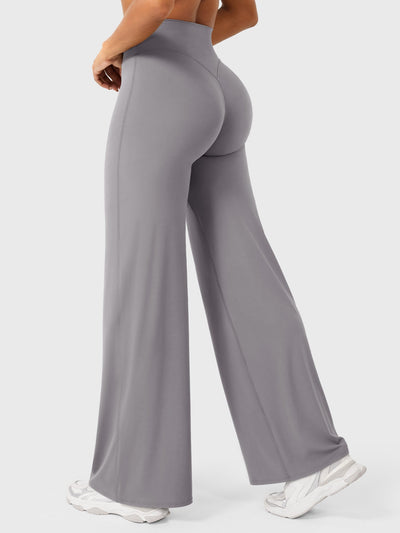 Doris | Dames zomerbroek met wijd uitlopende pijp en hoge taille