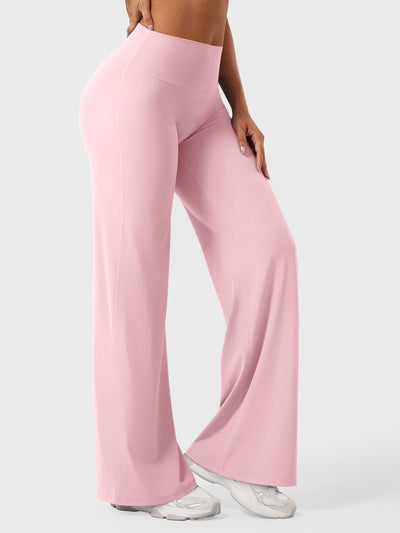 Doris | Dames zomerbroek met wijd uitlopende pijp en hoge taille
