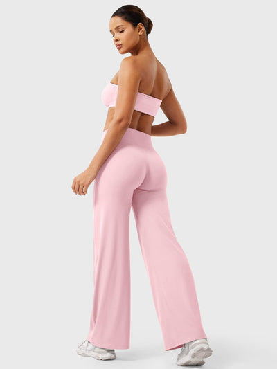 Doris | Dames zomerbroek met wijd uitlopende pijp en hoge taille