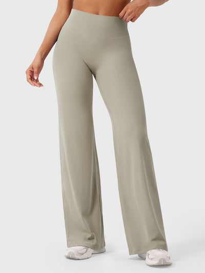 Doris | Dames zomerbroek met wijd uitlopende pijp en hoge taille
