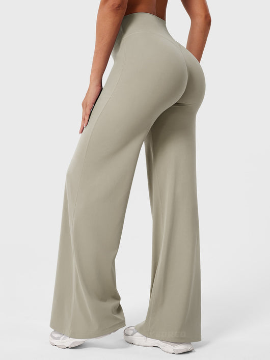 Doris | Dames zomerbroek met wijd uitlopende pijp en hoge taille