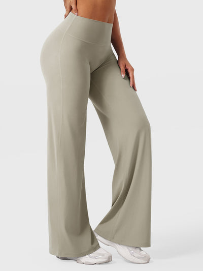 Doris | Dames zomerbroek met wijd uitlopende pijp en hoge taille