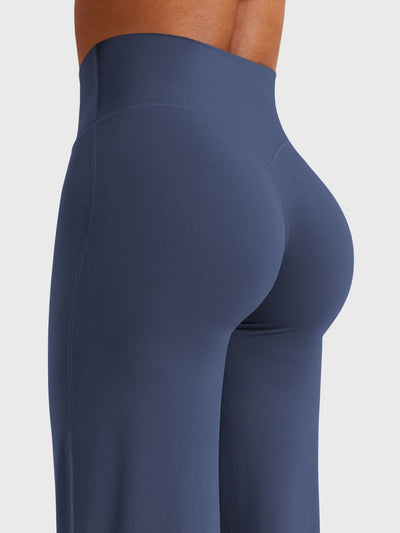 Doris | Dames zomerbroek met wijd uitlopende pijp en hoge taille