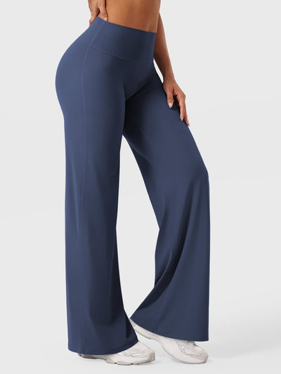 Doris | Dames zomerbroek met wijd uitlopende pijp en hoge taille